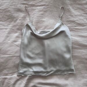 Aritzia Babaton cowl neck Ivory Satin Camisole